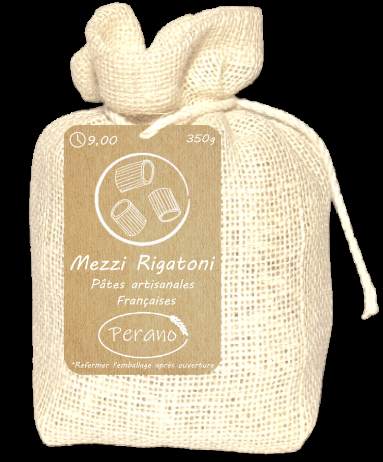 Pâte artisanal Mezzi rigatoni 350g